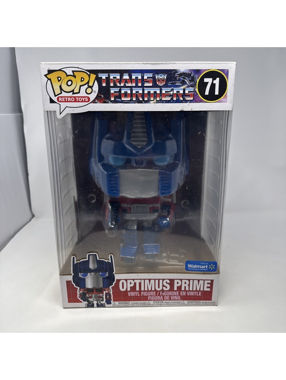 Funko Pop!: Retro Toys Optimus Prime Transformers WMT Exclusive 71 Jumbo 10 In.